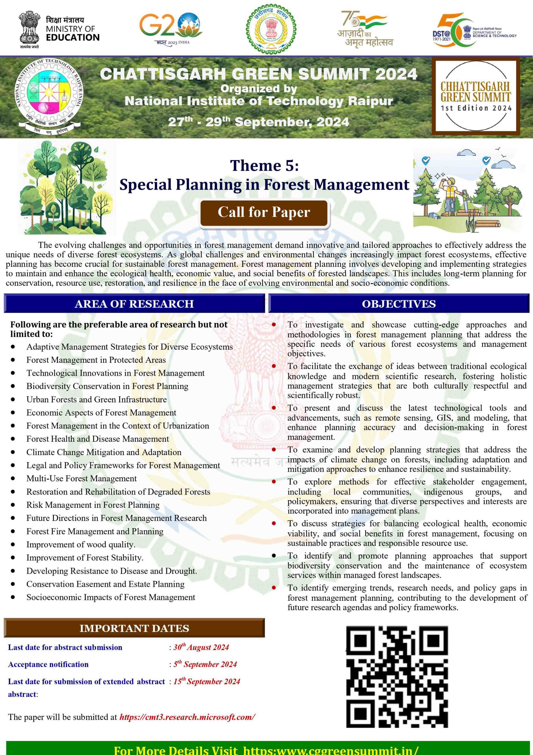 Call For Papers – Chhattisgarh Green Summit